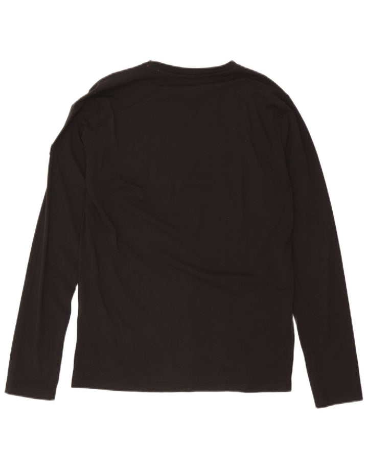 Pickwick Herren-Grafik-Oberteil, langärmelig, mittelschwarz, Baumwolle