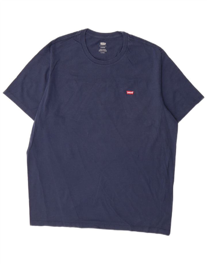 Levi's Herren Standard T-Shirt Top XL Marineblau Baumwolle