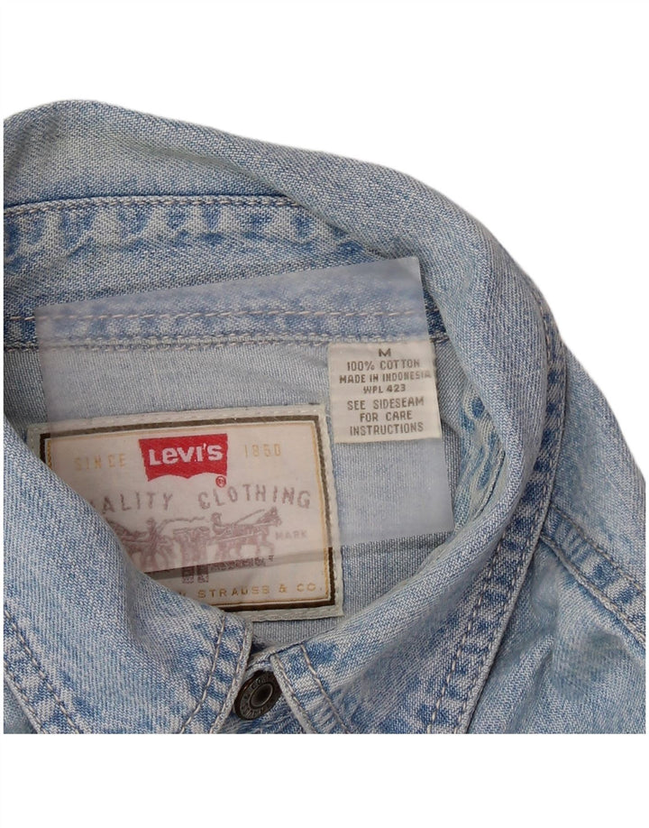 Levi's Herren-Jeanshemd aus mittelblauer Baumwolle