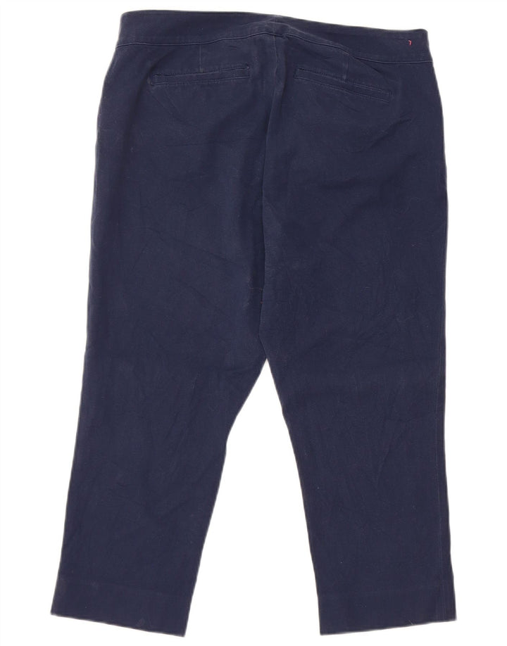 Chaps gerade Capri-Hose für Damen, US 8, M, W32, L20, Blau, Baumwolle