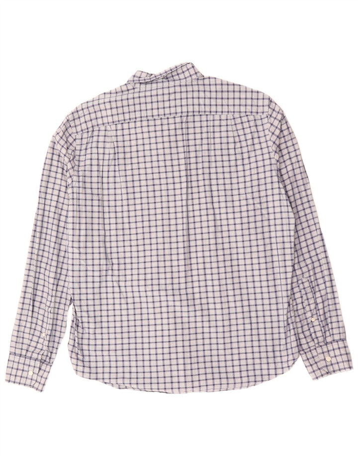 J. CREW Slim-Hemd für Herren, groß, marineblau, kariert, Baumwolle