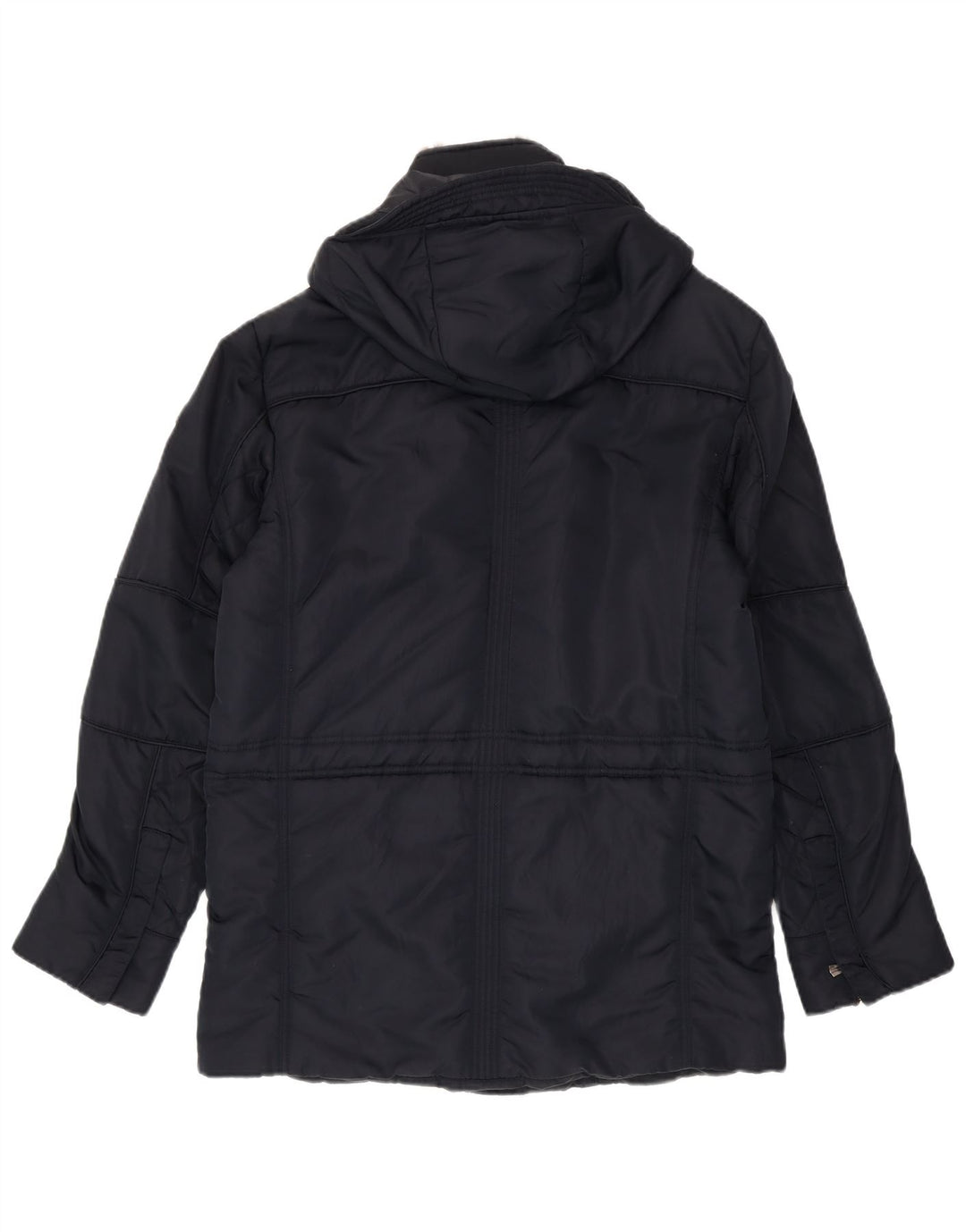 Trussardi Jeans Herren-Utility-Jacke mit Kapuze, IT 48, Mittelblau, Polyamid