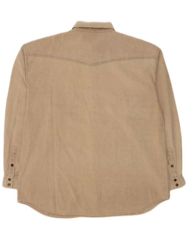 Wrangler Herren Cordhemd 2XL Beige Baumwolle