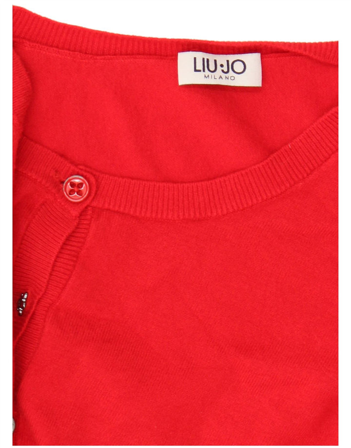Liu Jo Damen-Cardigan-Pullover UK 8 Small Rot