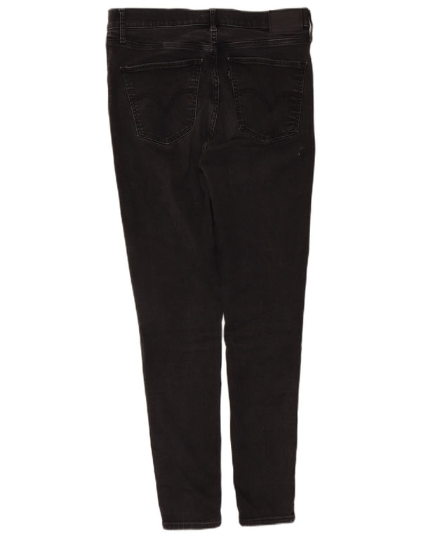 Levi's Damen Mile High Super Skinny Jeans W31 L30 Schwarze Baumwolle