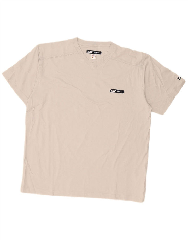 Reebok Herren T-Shirt Top XL Grau Baumwolle