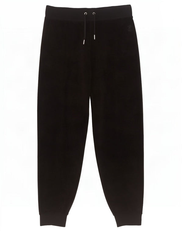 Juicy Couture Damen Velours-Trainingshose, Jogginghose, Gr. 10, Größe S, Schwarz