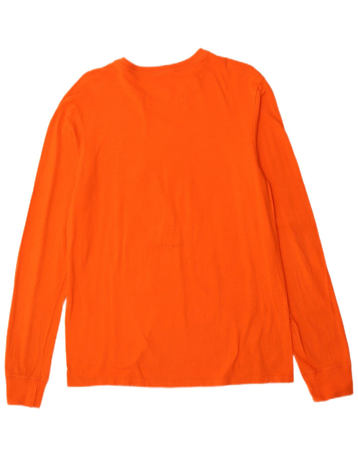 NIKE Mens Athletic Cut Graphic Top Long Sleeve Medium Orange