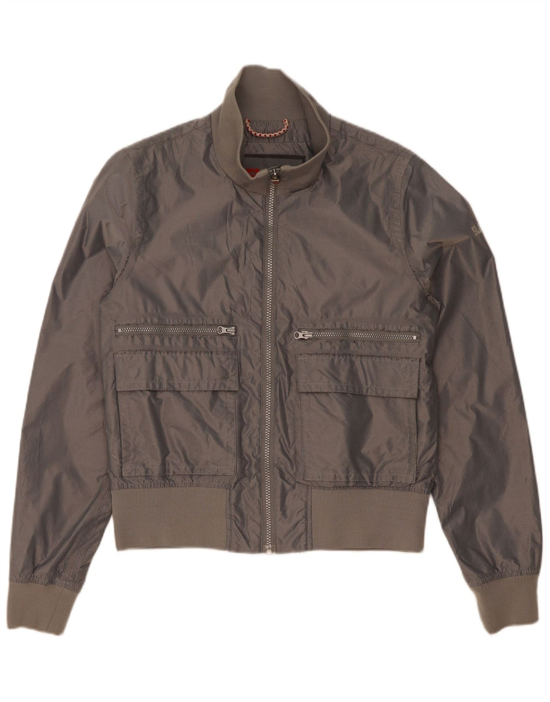 Slam Damen Bomberjacke UK 14 Mittelgraues Nylon