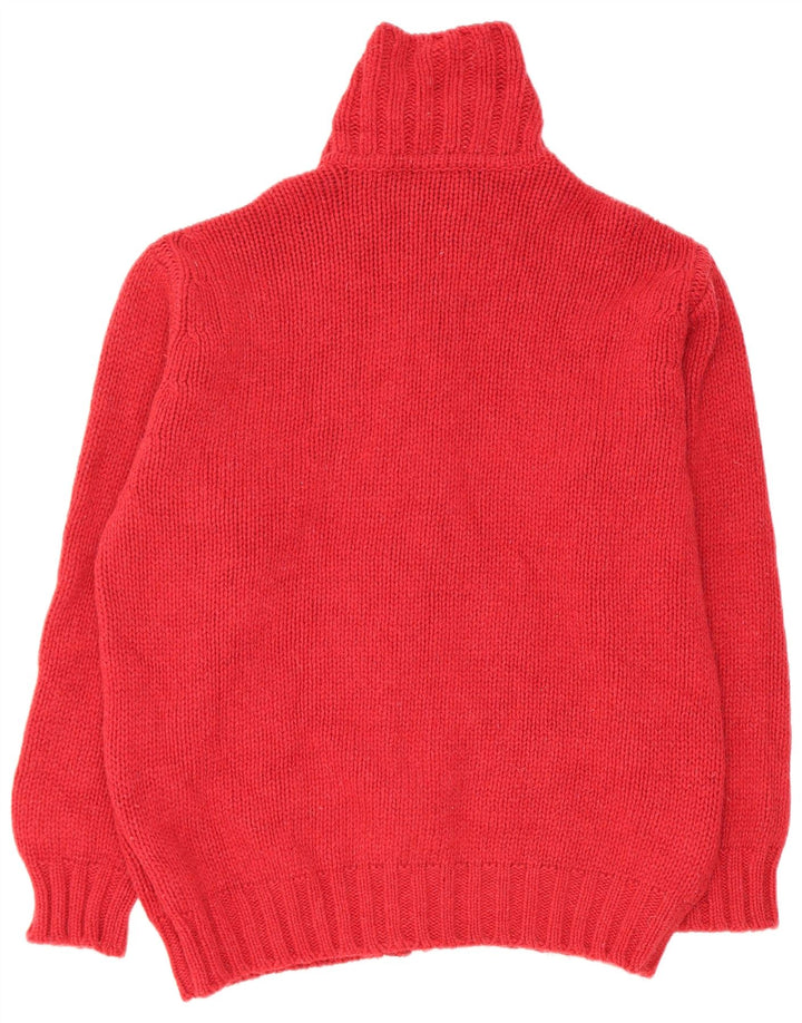 White Sails Herren-Strickjacke, groß, rote Schurwolle