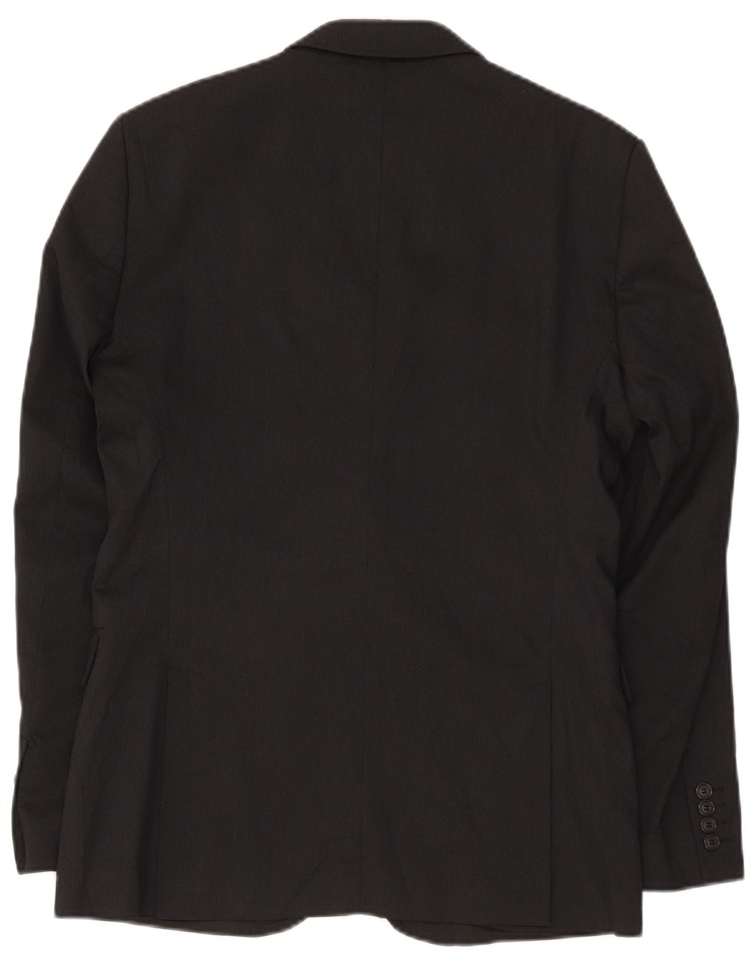 Zara Herren-Blazer mit 2 Knöpfen, EU 50, mittelschwarz, Nadelstreifen-Viskose