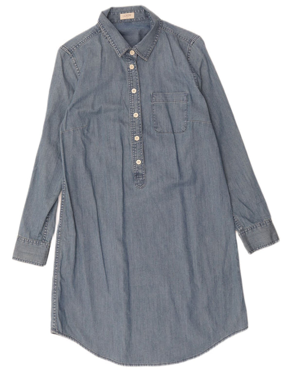 J. Crew Langärmliges Jeanskleid für Damen, UK 14, Mittelblau