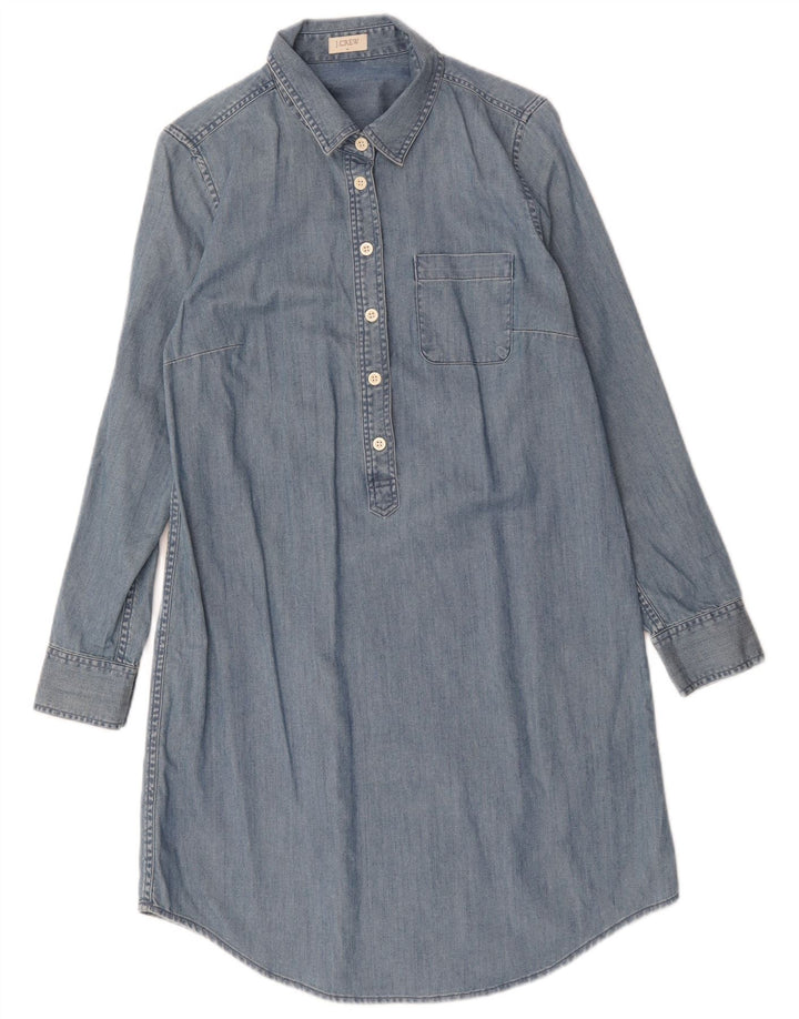 J. Crew Langärmliges Jeanskleid für Damen, UK 14, Mittelblau