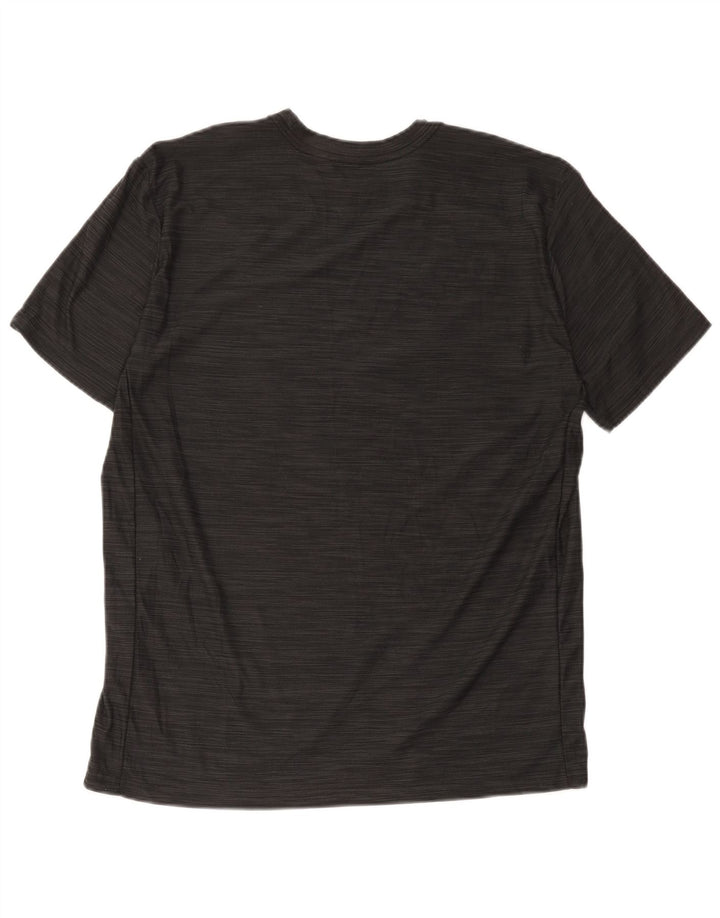 Nike Herren Dri Fit T-Shirt-Oberteil, groß, schwarz gestreift, Polyester