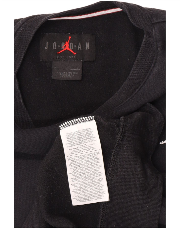 Jordan Herren Sweatshirt Pullover Small Schwarz Baumwolle