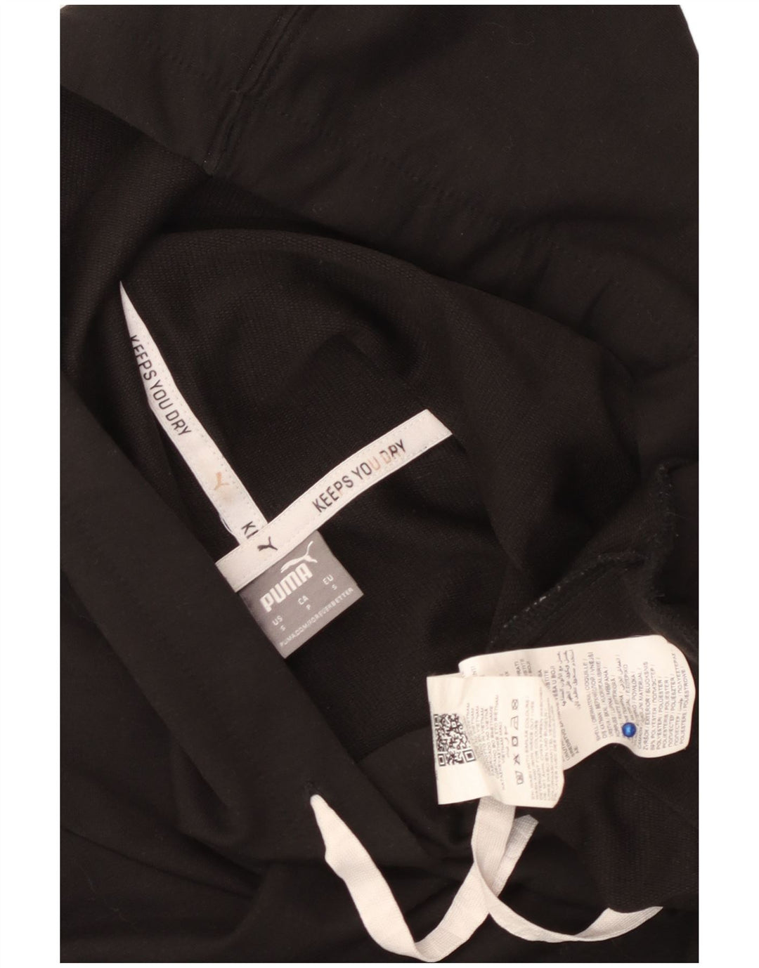 PUMA Damen Crop Oversized Hoodie Pullover UK 10 Small Schwarz Polyester