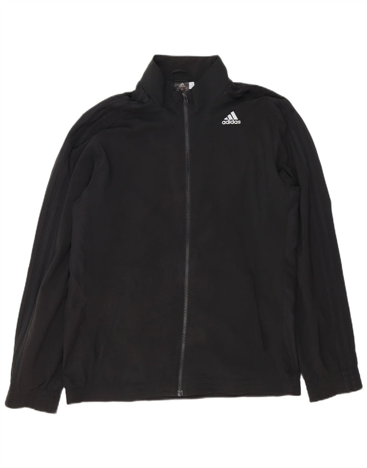 Adidas Herren Climalite Trainingsanzug Top Jacke UK 42/44 Large Schwarz