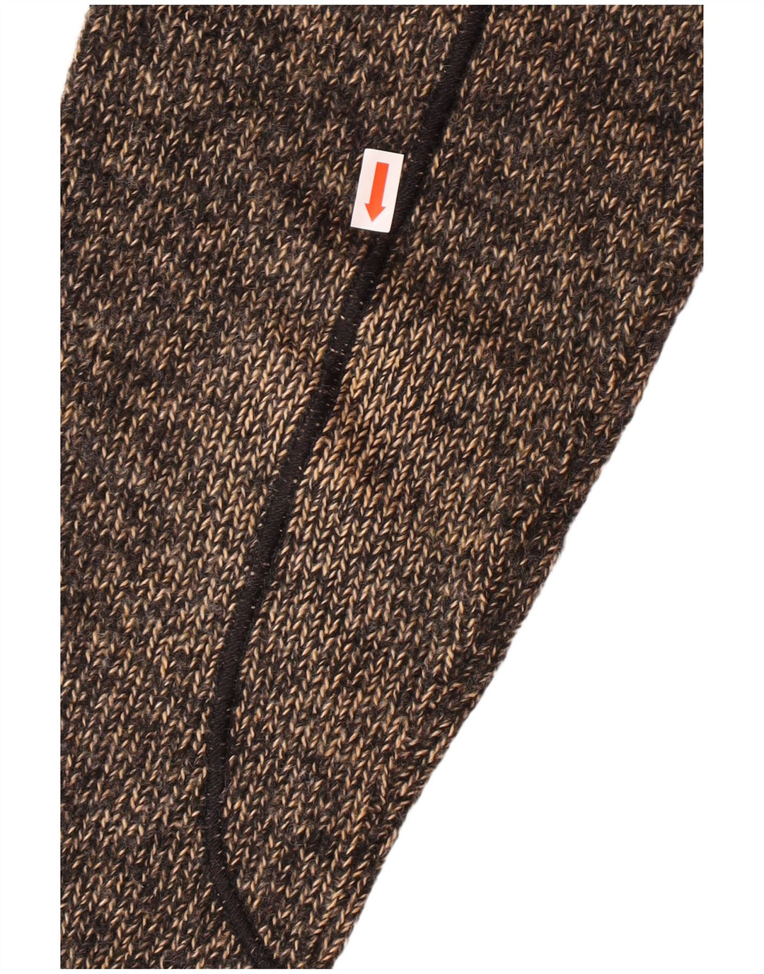 TRUSSARDI Herren-Pullover mit Reißverschluss am Hals, Mittelbraun geflecktes Acryl