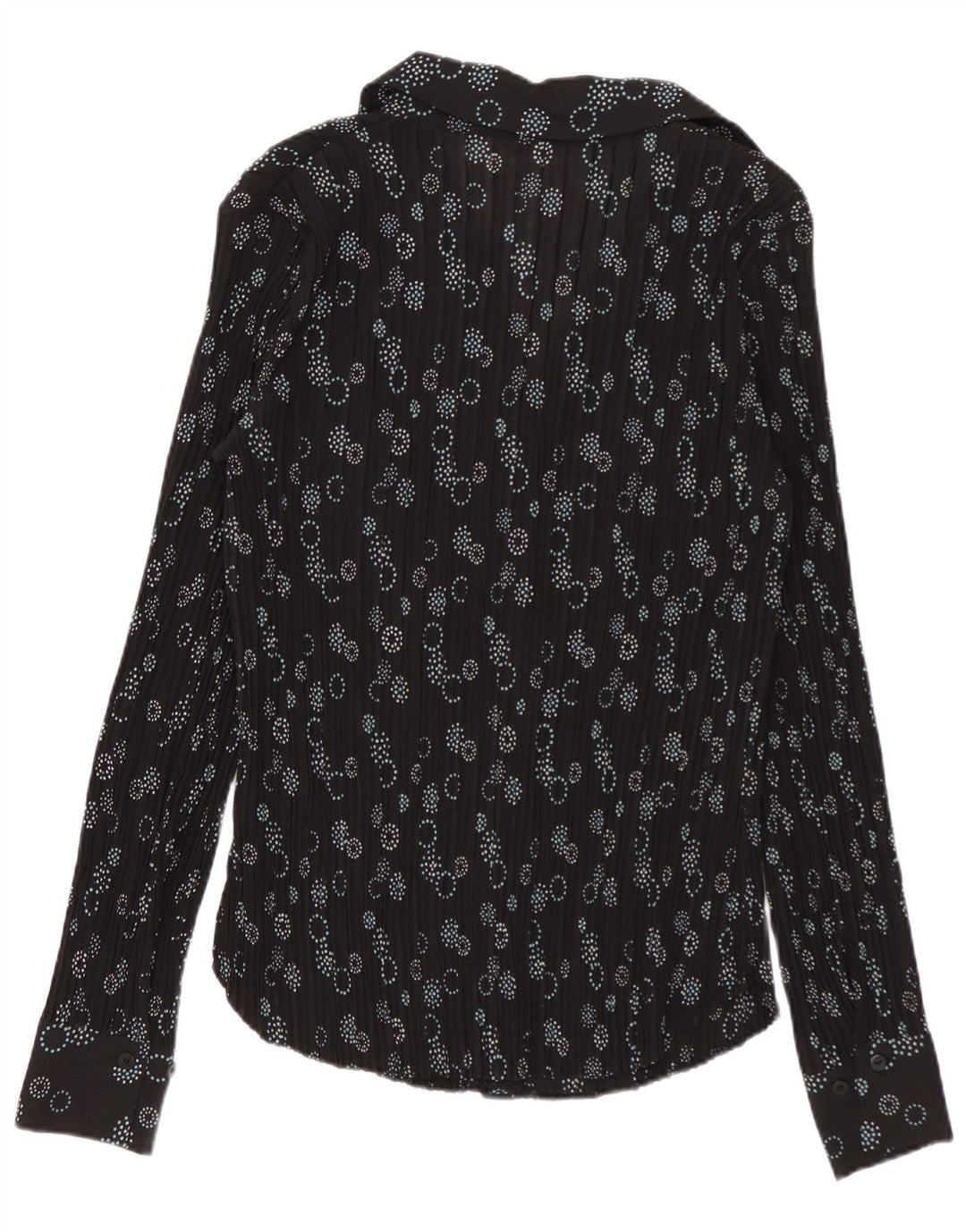 Marks & Spencer Damen-Hemdbluse, Größe S, Schwarz, geometrisch, Polyester