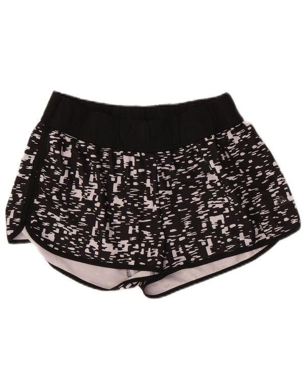 Adidas Damen Climalite Graphic Sport Shorts UK 16/18 Large Schwarz Sport
