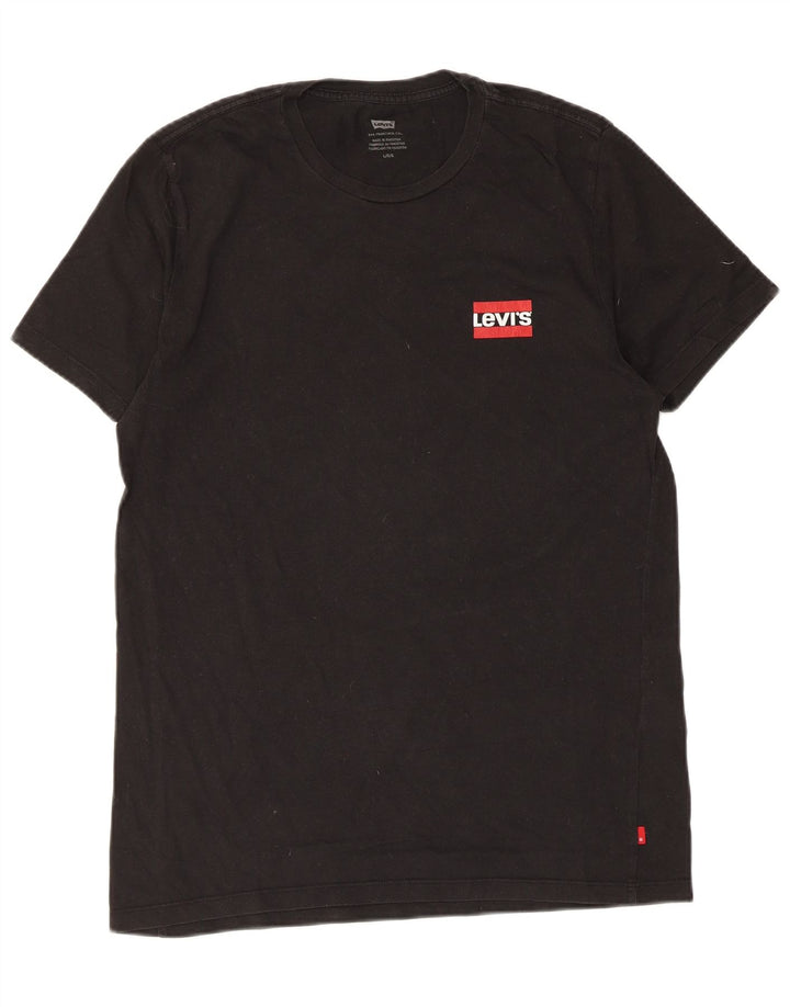 Levi's Herren T-Shirt Top Large Schwarz Baumwolle
