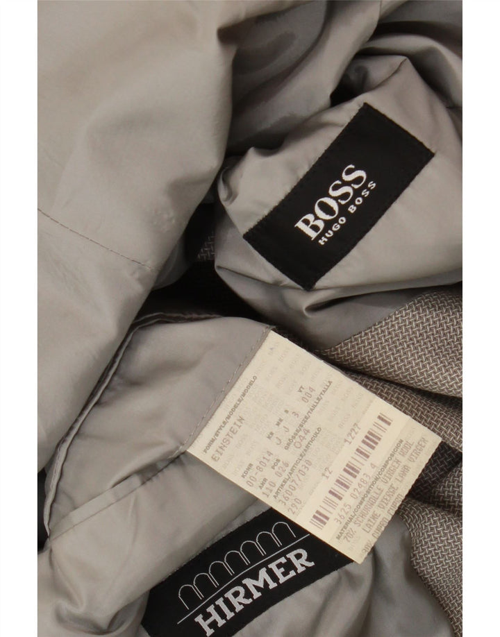 Hugo Boss Herren-Blazer mit 3 Knöpfen, EU 44, XS, graue Schurwolle