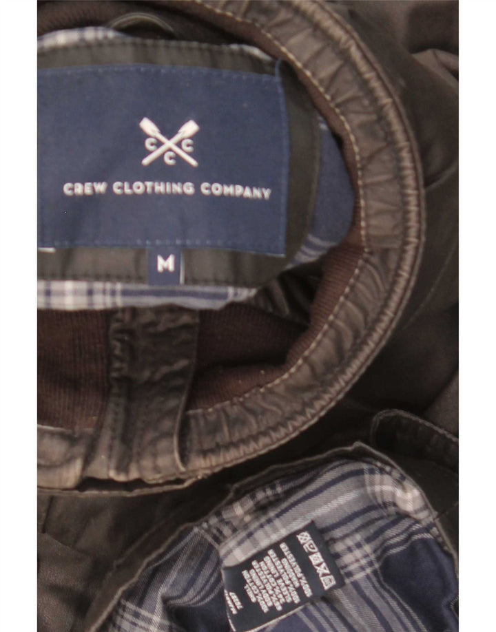 Crew Clothing Herrenjacke aus gewachster Baumwolle, UK 38, mittlere schwarze Baumwolle
