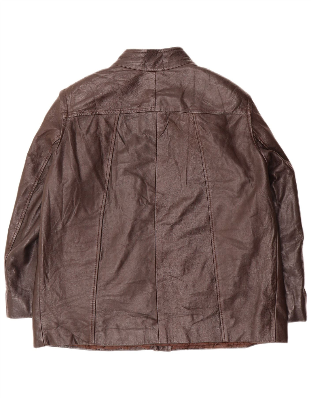 Vintage Damen Lederjacke UK 18 XL Braunes Leder