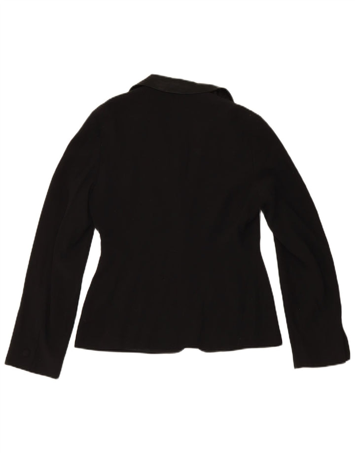 Laura Ashley Damen 1-Knopf-Blazerjacke UK 12 Mittelschwarz