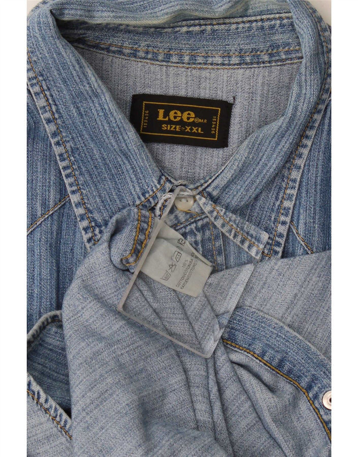 Lee Herren Jeanshemd 2XL Blaue Baumwolle