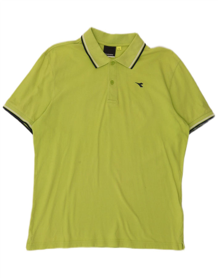 DIADORA Herren-Poloshirt, große grüne Baumwolle