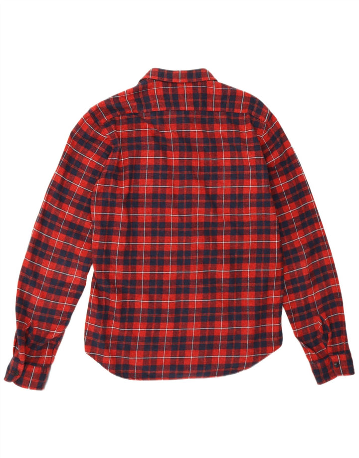REPLAY Herren-Flanellhemd XL, rot kariert, Baumwolle
