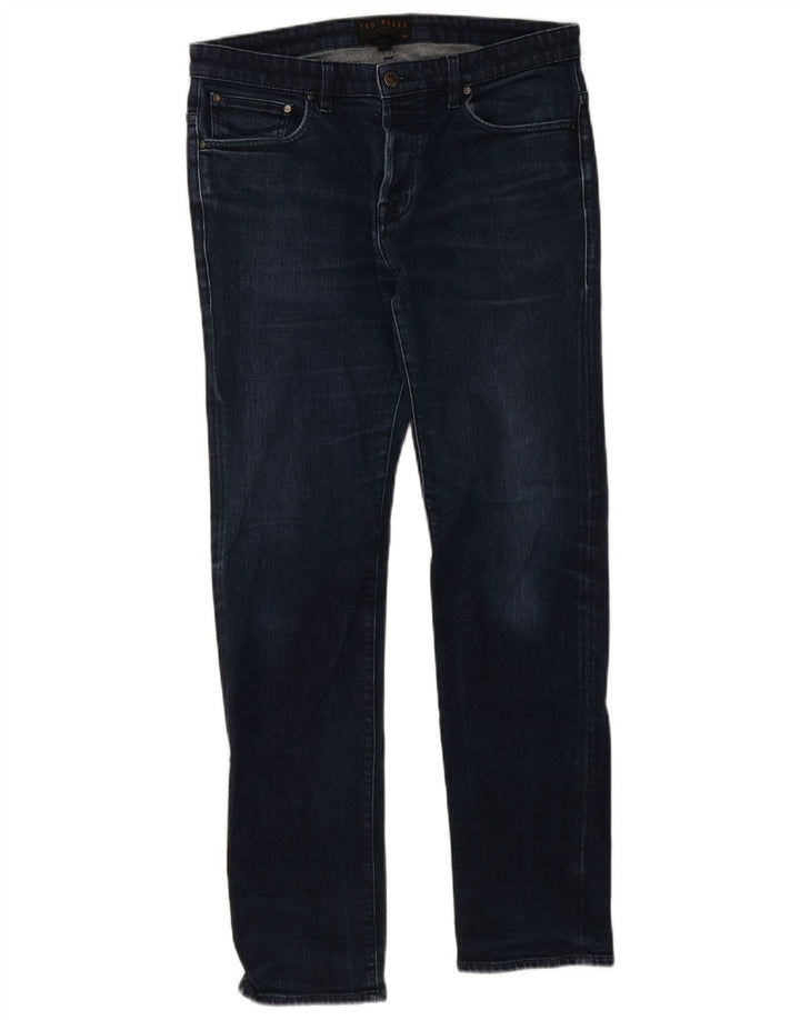 Ted Baker Herren Regular Slim Jeans W34 L32 Blau