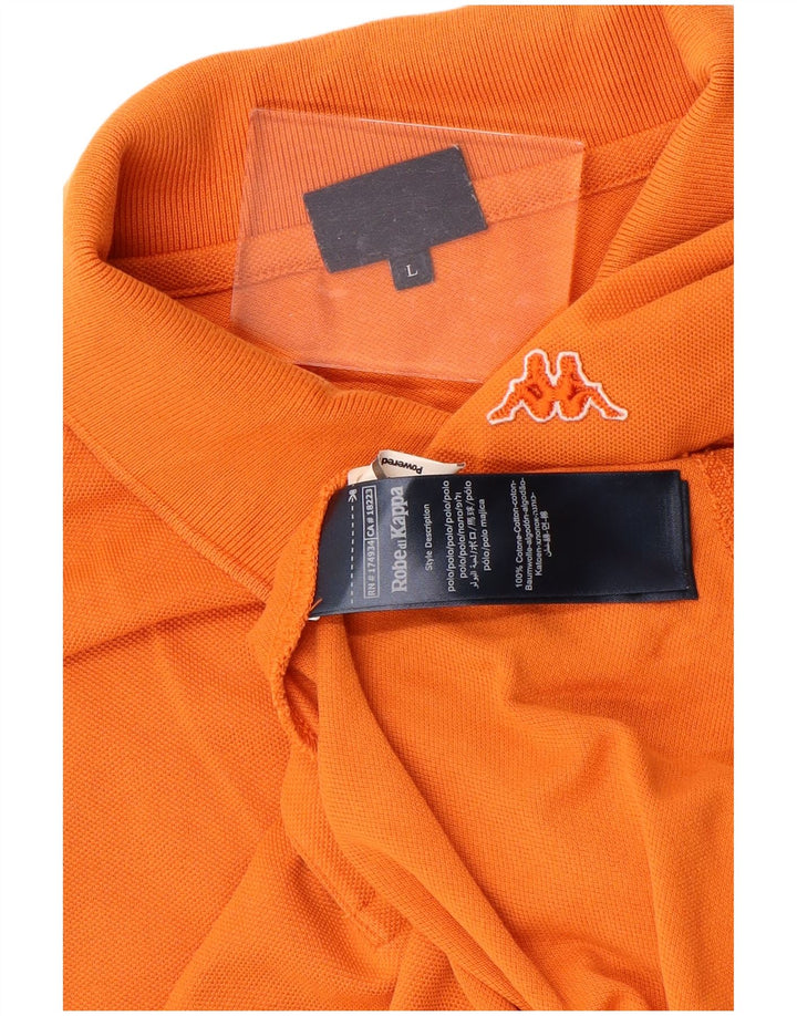 KAPPA Herren Poloshirt Große Orange Baumwolle