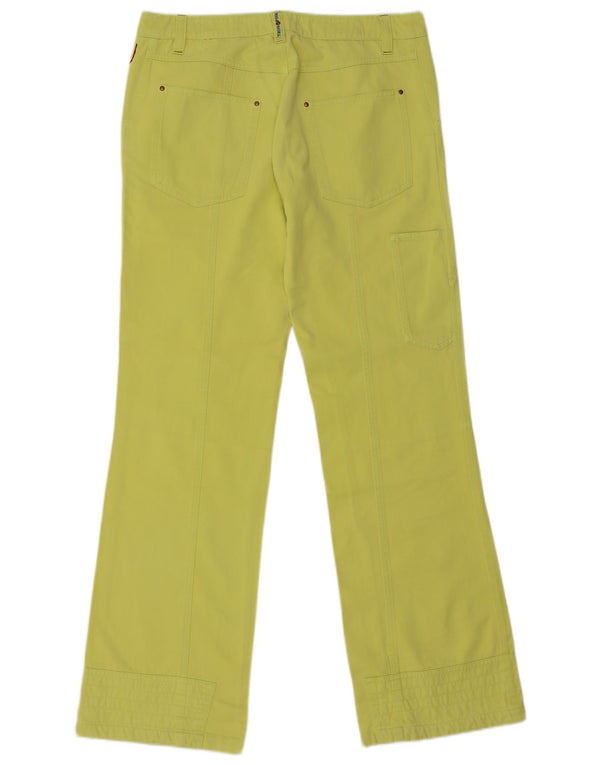 Think Pink Damen gerade Cargohose IT 46 Large W32 L33 Grüne Baumwolle