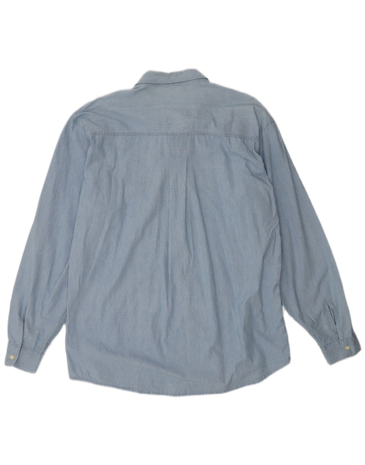 Carrera Herrenhemd XL Blau Baumwolle