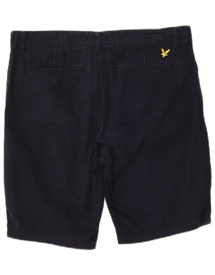 LYLE & SCOTT Mens Chino Shorts W32 Medium Navy Blue Cotton