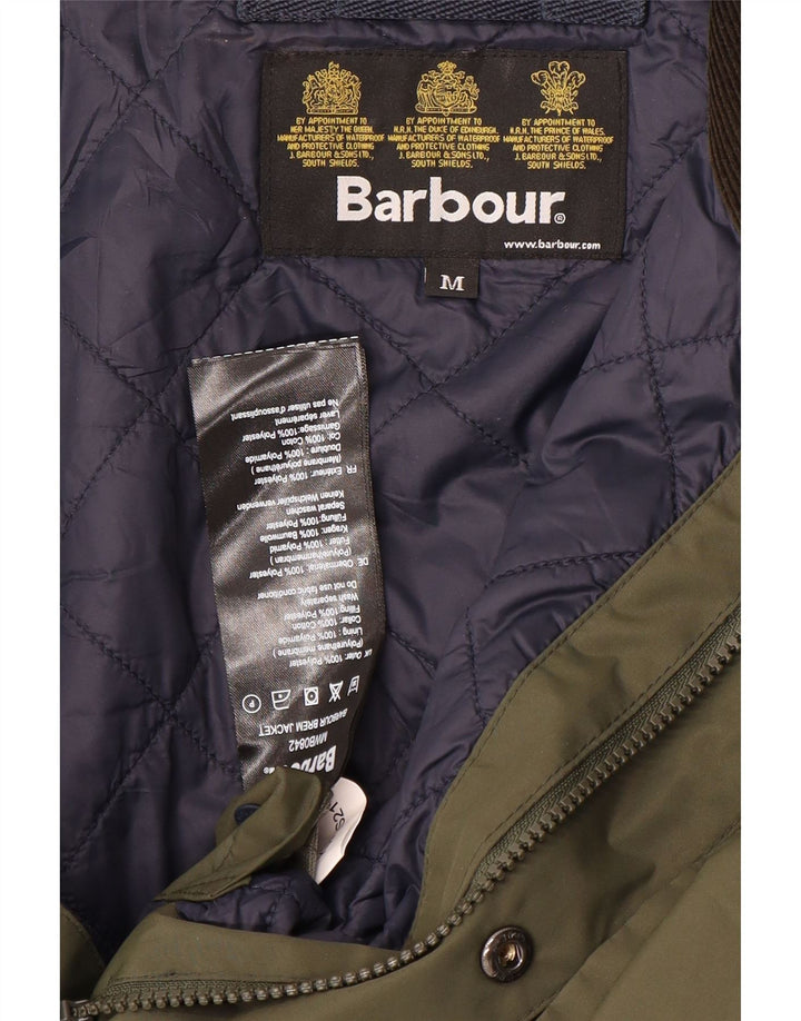 Barbour Herren-Windbreaker-Jacke UK 38 Medium Khaki Polyester