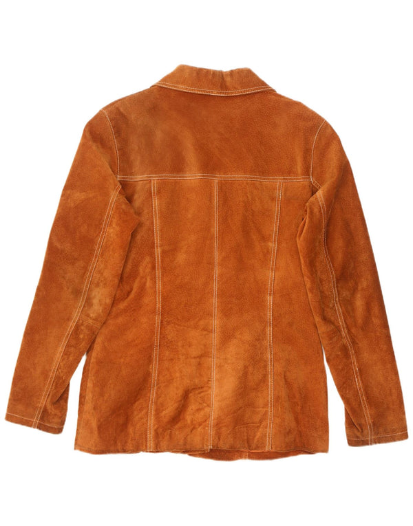 Gipsy Damen Wildlederjacke UK 14 Mittelbraunes Leder