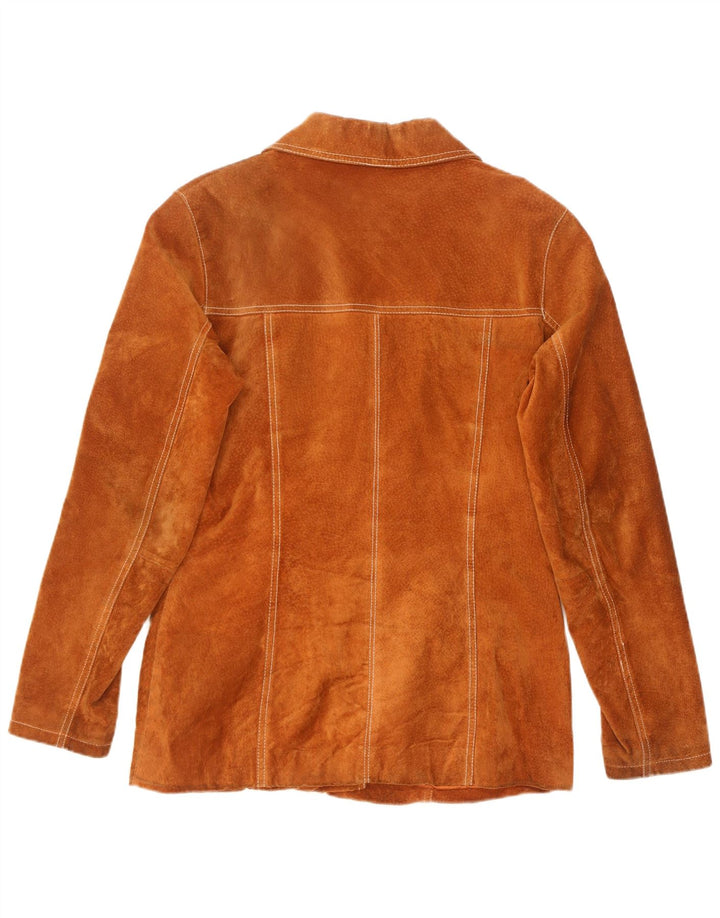 Gipsy Damen Wildlederjacke UK 14 Mittelbraunes Leder
