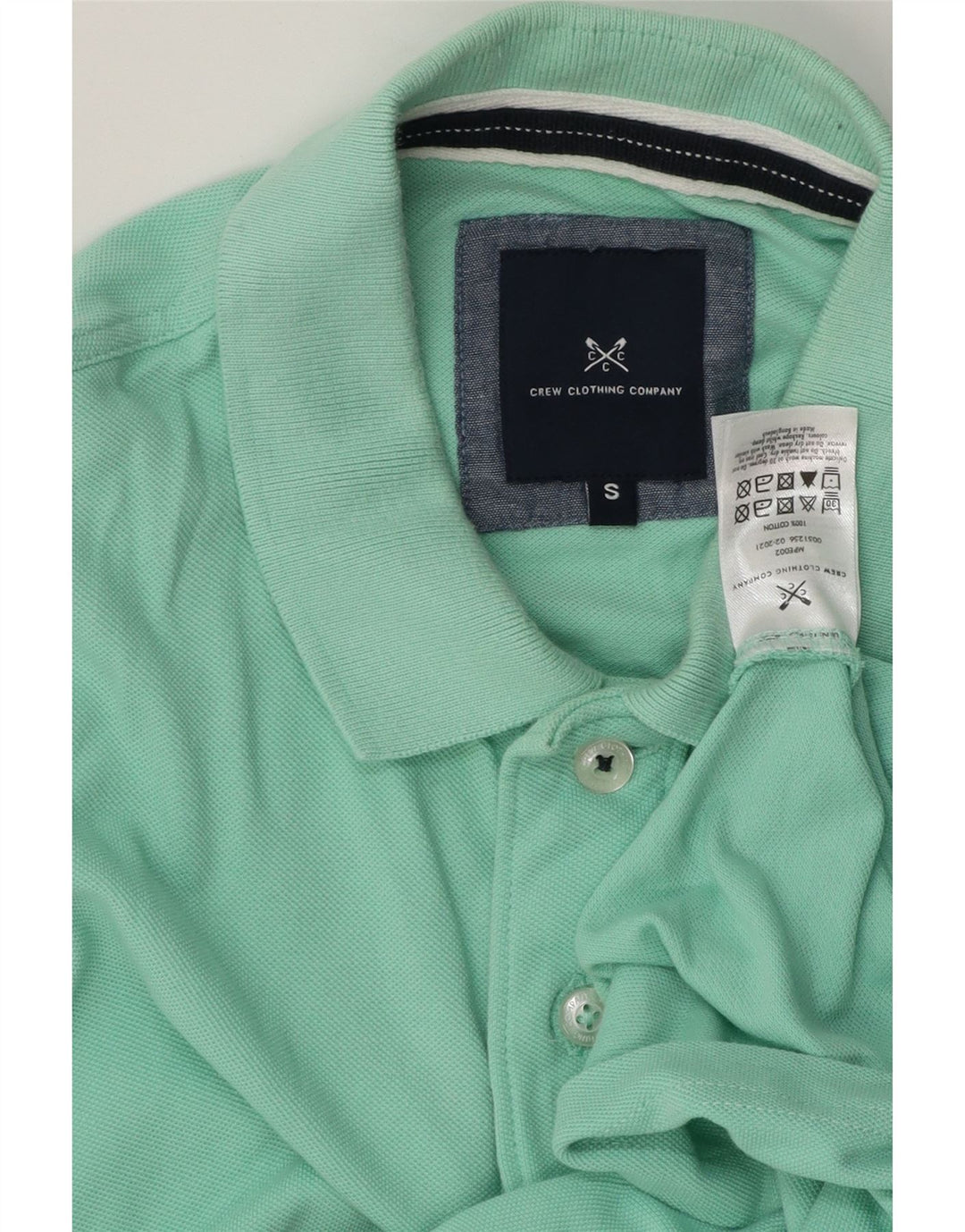 Crew Clothing Herren-Poloshirt, Größe S, Türkis, Baumwolle