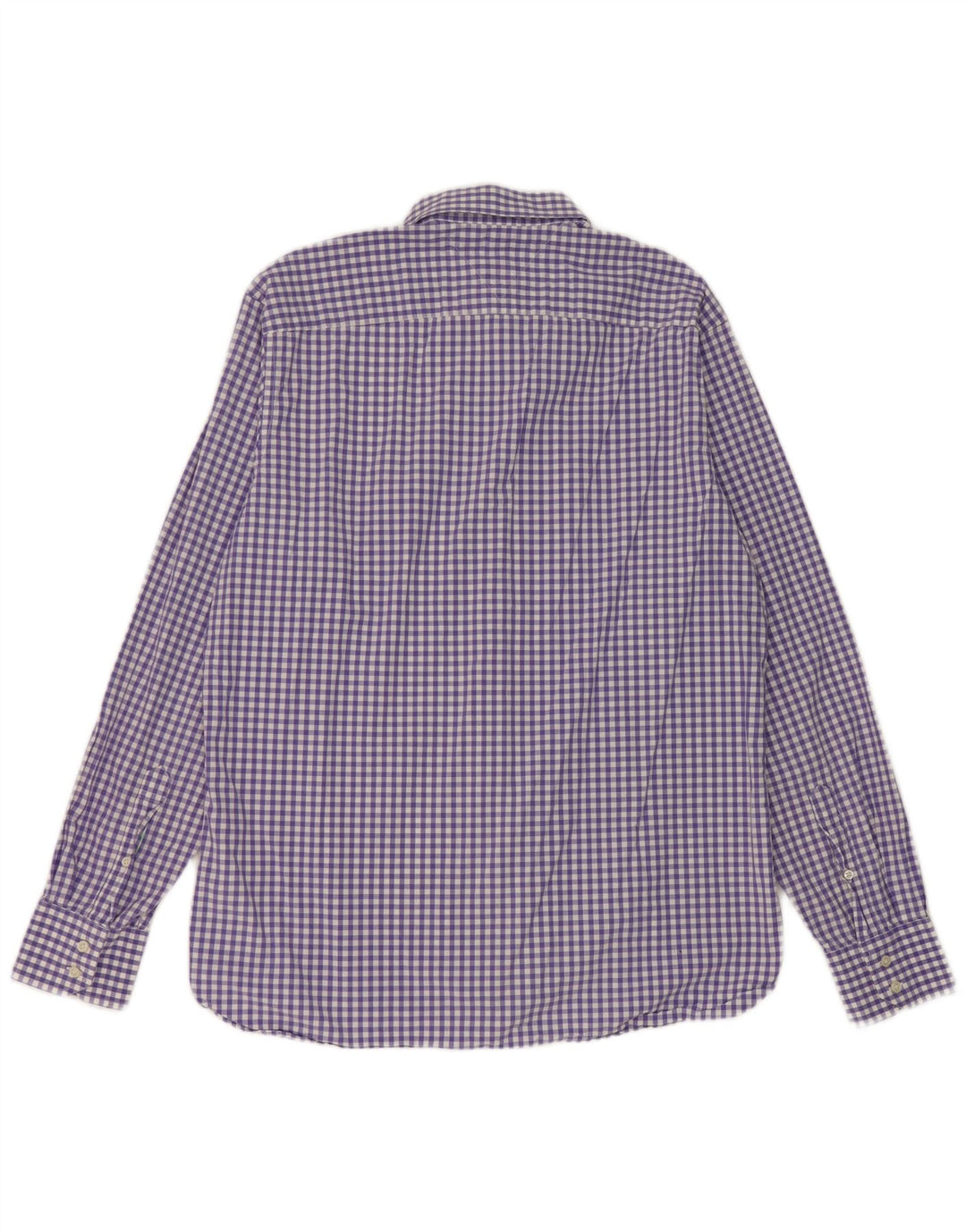 Tommy Hilfiger Herrenhemd, groß, lila Gingham-Baumwolle