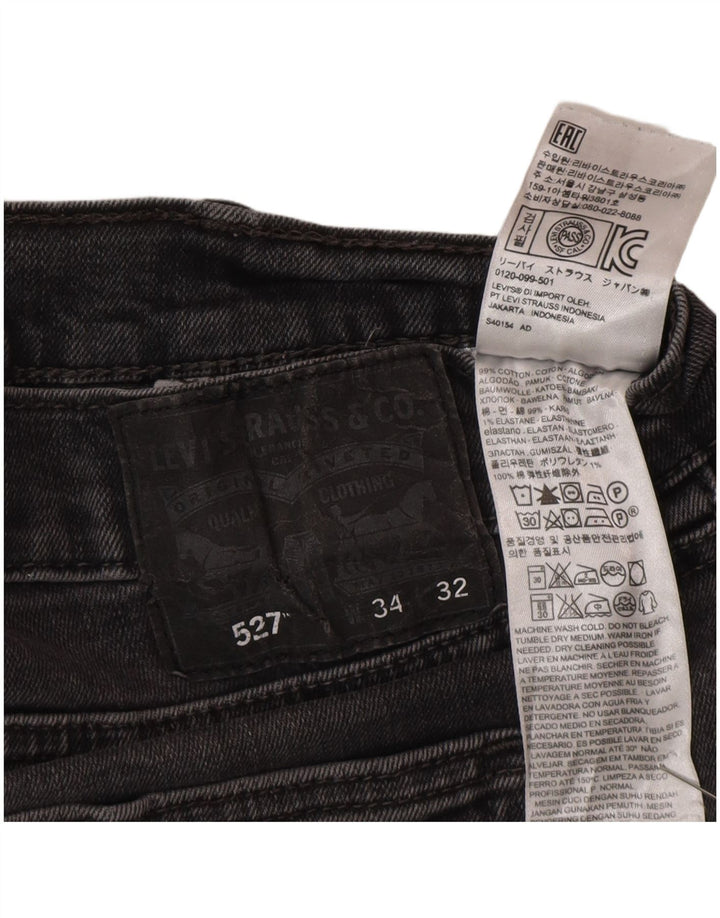 Levi's Herren 527 Bootcut Jeans W34 L32 Graue Baumwolle