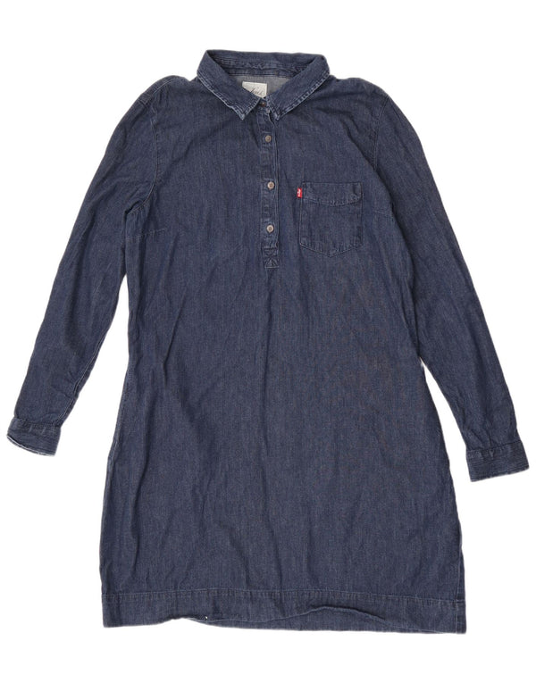 Levi's Damen-Jeanskleid mit langen Ärmeln, UK 18, XL, Marineblau, Baumwolle