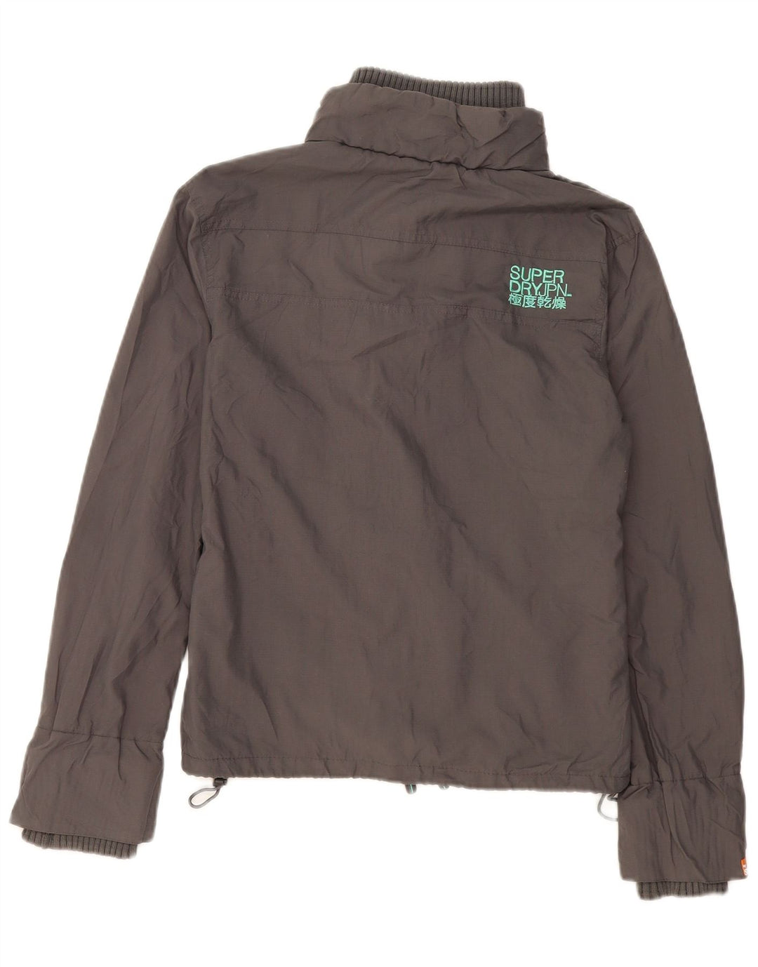 Superdry Damen Bomberjacke UK 16 Large Graues Nylon