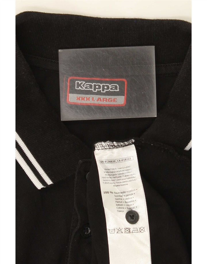 Kappa Herren Poloshirt 3XL Schwarz Baumwolle