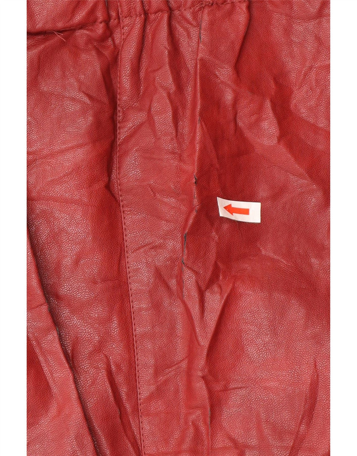 Zara Damen Lederrock Small W26 Burgund