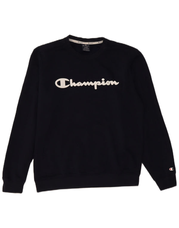Champion Herren-Sweatshirt mit Grafik, Größe L, Marineblau