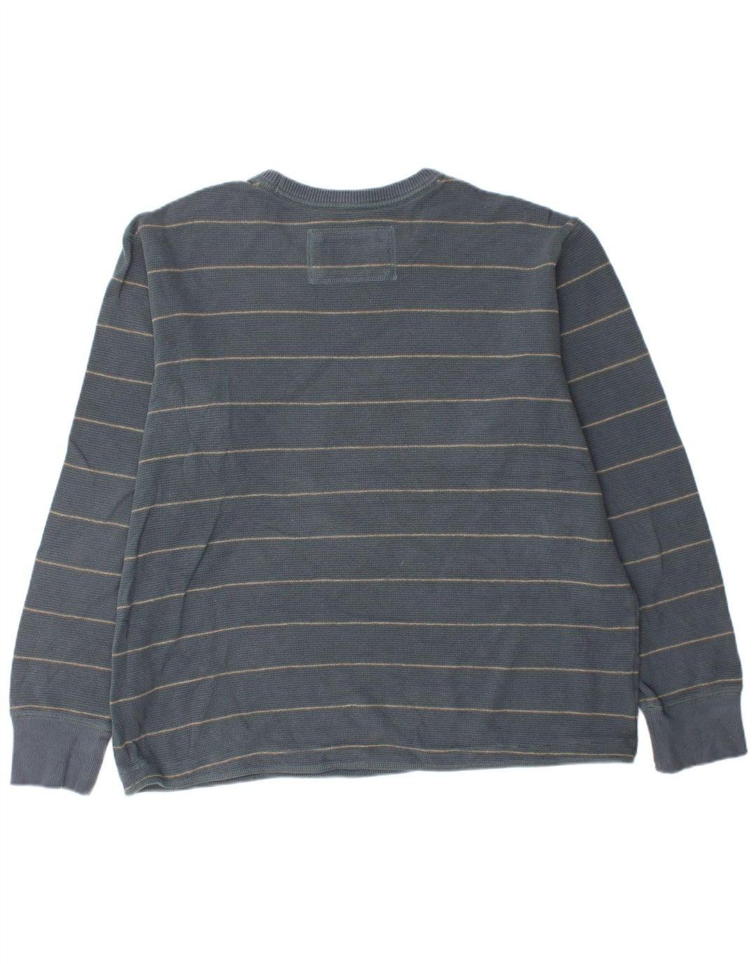 EDDIE BAUER Herren Top Langarm XL Blau gestreift Baumwolle