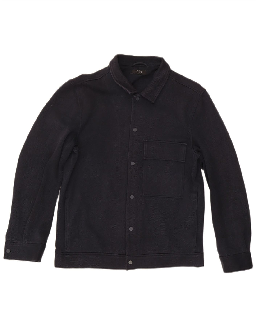 Cos Herren-Utility-Jacke UK 36 Small Marineblaue Baumwolle